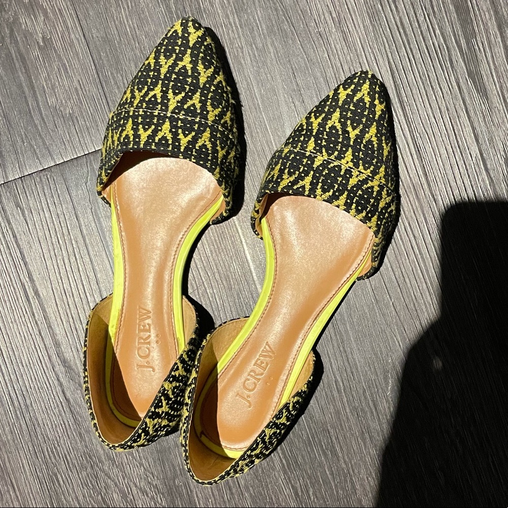 J. Crew Pointed Toe Patterned Flat - image 1